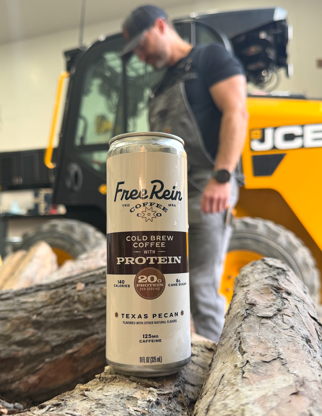 Kory Anderson with Free Rein Coffee in a real work setting